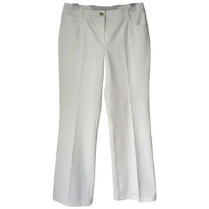 St. John White Women's wide leg high waist jeans caviar